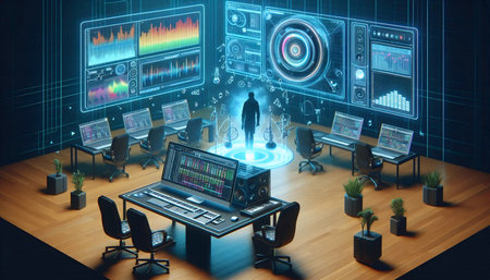 NFT music studio, AI generated image