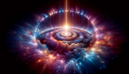 Algorithmic Aurora, AI generated imageの写真素材