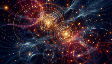 Quantum computation pattern, AI generated image