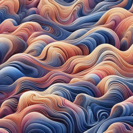 Neural aesthetic fashion pattern, AI generated imageの写真素材