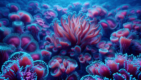 AI-Generated Coral Ecosystem, AI generated image