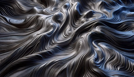 Algorithmic Silk Fabric, AI generated imageの写真素材