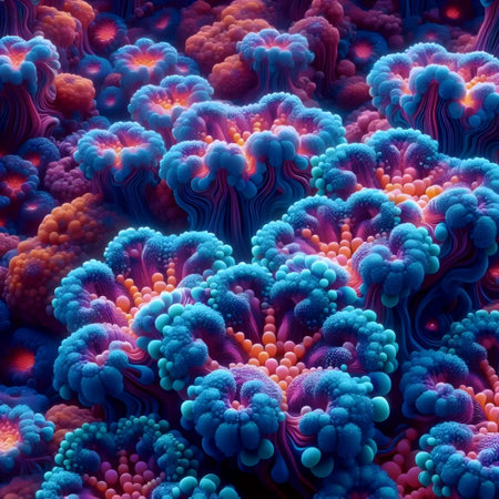 AI-Generated Coral Ecosystem, AI generated imageの写真素材