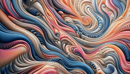 Neural aesthetic fashion pattern, AI generated image