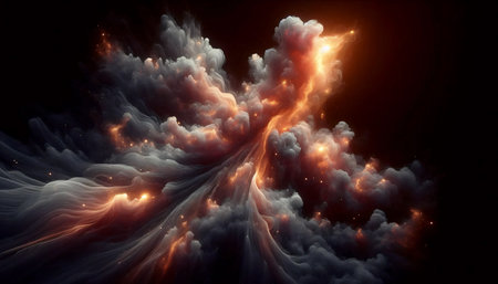 Algorithmic Smoke Patterns, AI generated image