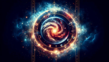 A tarot card design, Ai generated imageの写真素材