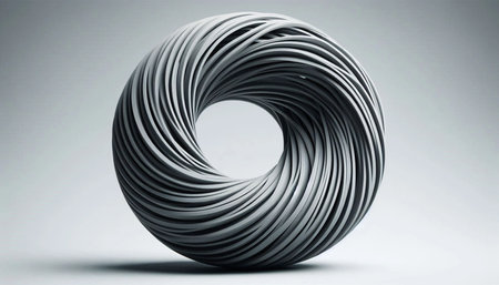 A floating impossible ring, AI generated imageの写真素材