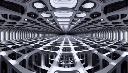 A recursive Droste effect room, AI generated image