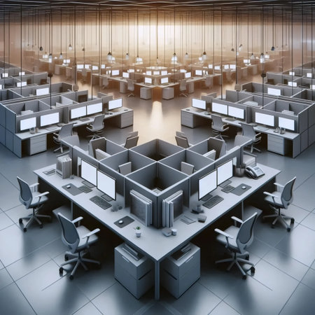 Standard workplace interior, Ai generated imageの写真素材
