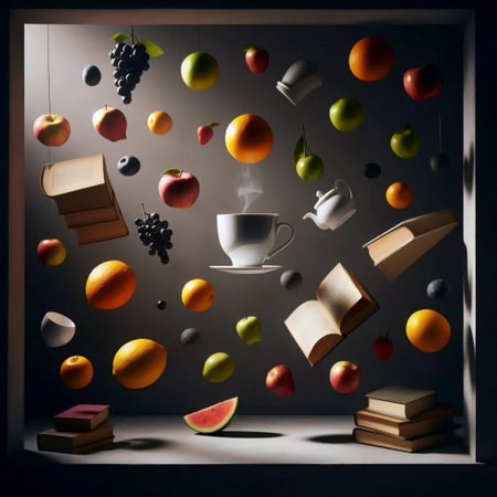 Magical realism still life, Ai generated imageの写真素材