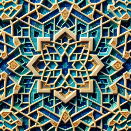 Zellige tile detail, Ai generated imageの写真素材