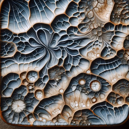 Handcrafted pottery detailsの写真素材