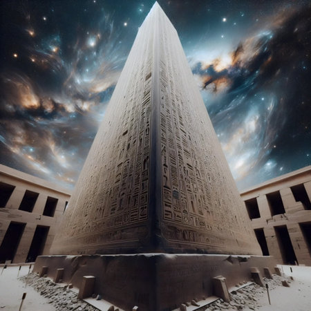 Luxor Temple hieroglyphics, Ai generated imageの写真素材