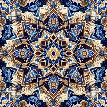 Alhambra geometric patternsの写真素材