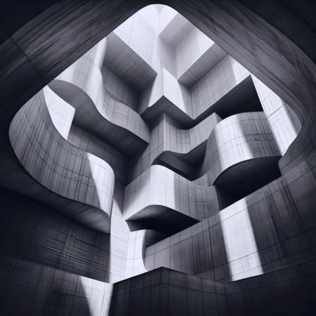 Le Corbusiers Ronchamp detail, Ai generated image