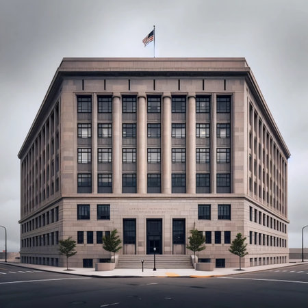 Municipal architecture facade, Ai generated image