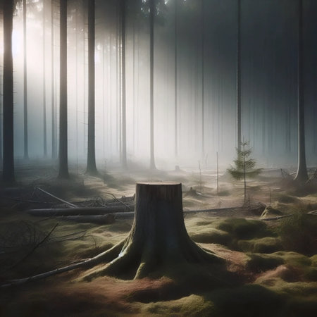 Deforestation aftermath, Ai generated image