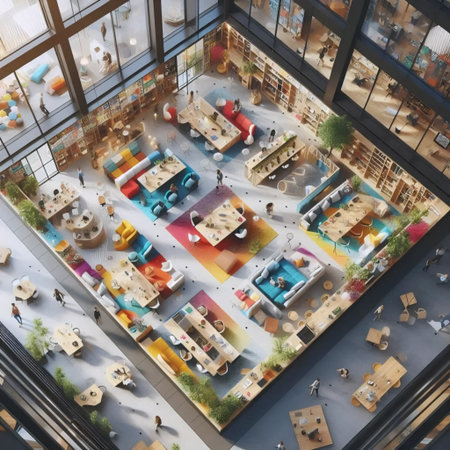 Creative agency workspace, Ai generated image