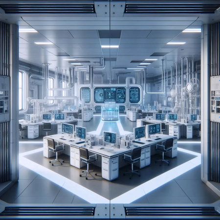 Innovative laboratory workspace, Ai generated image