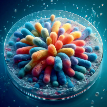 Bacterial colony, Ai generated imageの写真素材