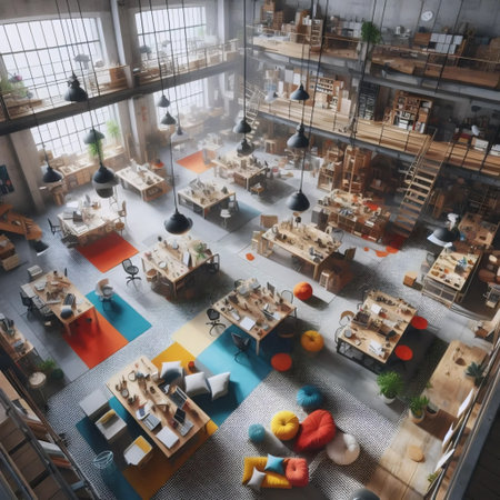 Industrial-chic creative agency, Ai generated imageの写真素材