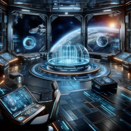 Space station interior, Ai generated image