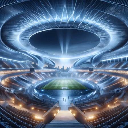 A modern sports arena, Ai generated imageの写真素材