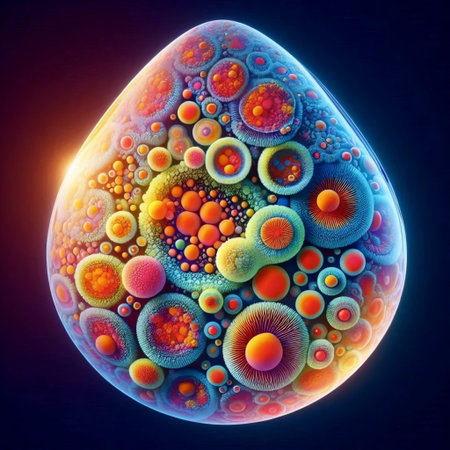 Microscopic organisms, Ai generated imageの写真素材