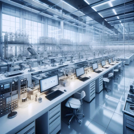 Innovative laboratory workspace, Ai generated imageの写真素材