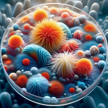 Bacterial colony, Ai generated imageの写真素材