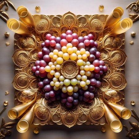 New Years lucky grapesの写真素材