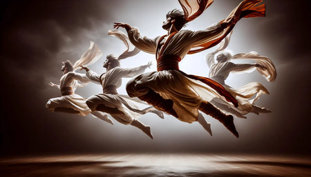 Georgian dance power, AI generated image