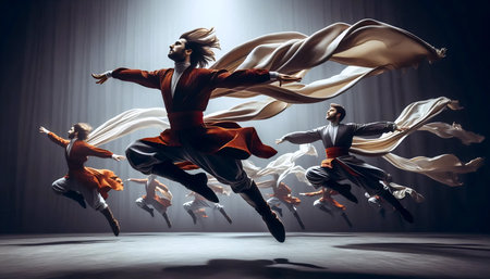 Georgian dance power, AI generated image