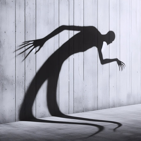 A looming abstract shadow