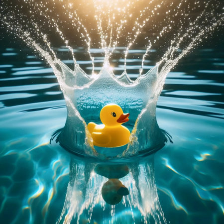 A playful splash of water, Ai generated image