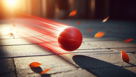 A joyful bounce of a rubber ball