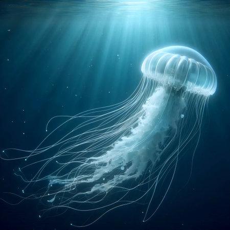 A cybernetic jellyfish companion, Ai generated image