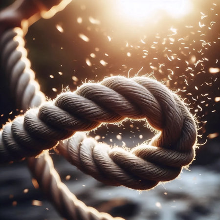 A sturdy rope as a lifeline, Ai generated image