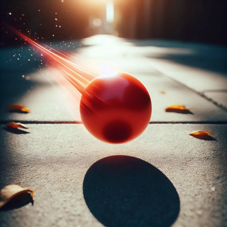 A joyful bounce of a rubber ball, Ai generated image