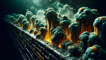 A toxic chemical reaction, Ai generated image