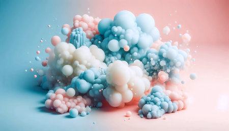 Abstract wallpaper with liquid glass effect, Ai generated image