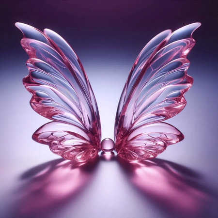 Abstract wallpaper with liquid glass effect, Ai generated image