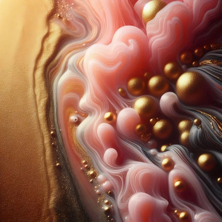 Abstract wallpaper with liquid glass effect, Ai generated image