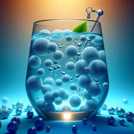 Abstract wallpaper with liquid glass effect, Ai generated image