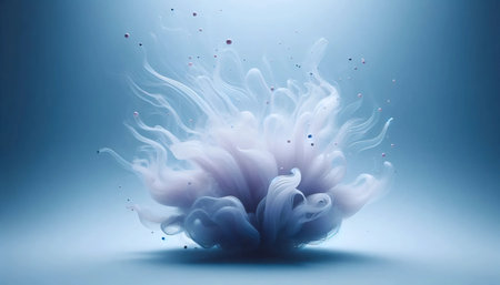 Abstract wallpaper with liquid glass effect, Ai generated image