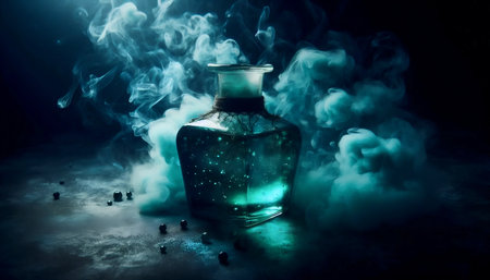 Abstract wallpaper with liquid glass effect, Ai generated image