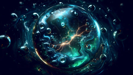 Abstract wallpaper with liquid glass effect, Ai generated image
