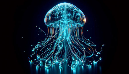 Abstract wallpaper with liquid glass effect, Ai generated image