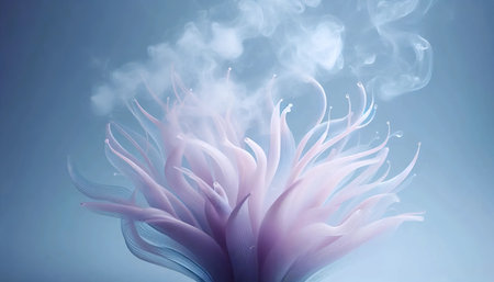 Abstract wallpaper with liquid glass effect, Ai generated image