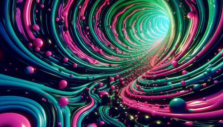 Abstract wallpaper with liquid glass effect, Ai generated image